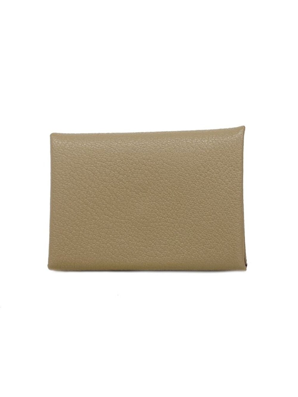 Hermes Coin Purse Calvi Duo Chevre Mysore Etoupe Silver